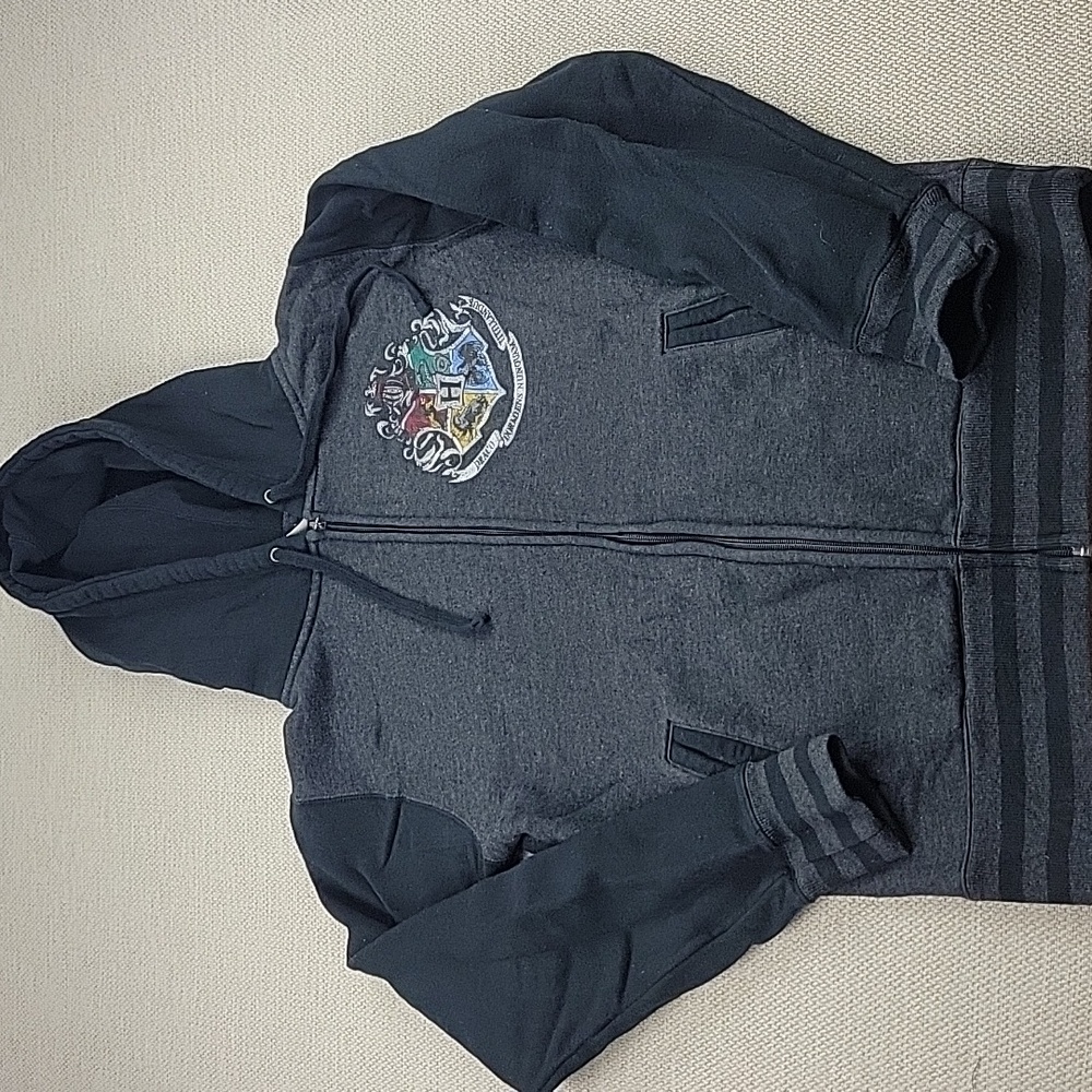 Harry Potter‎ Universal Studios Blk/Gray Hoodie Sweat Shirt, Womens Size Small